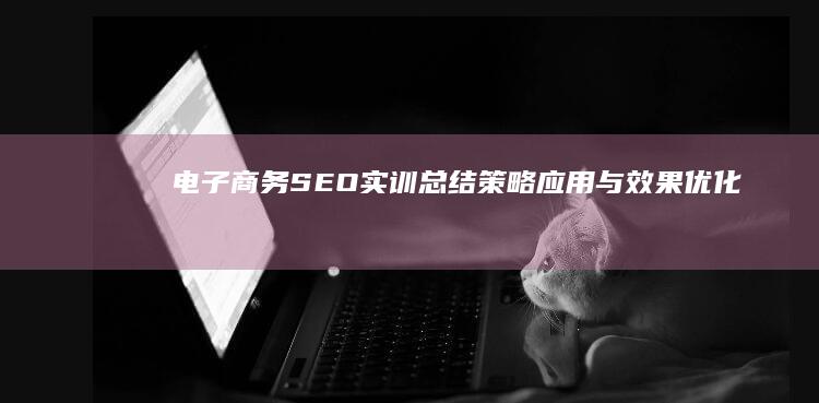 电子商务SEO实训总结：策略应用与效果优化分析